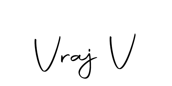 It looks lik you need a new signature style for name Vraj V. Design unique handwritten (Autography-DOLnW) signature with our free signature maker in just a few clicks. Vraj V signature style 10 images and pictures png