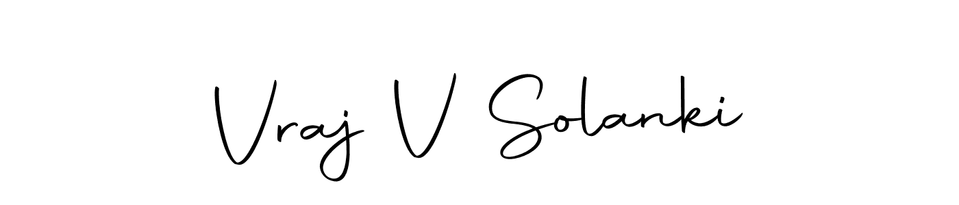 Vraj V Solanki stylish signature style. Best Handwritten Sign (Autography-DOLnW) for my name. Handwritten Signature Collection Ideas for my name Vraj V Solanki. Vraj V Solanki signature style 10 images and pictures png