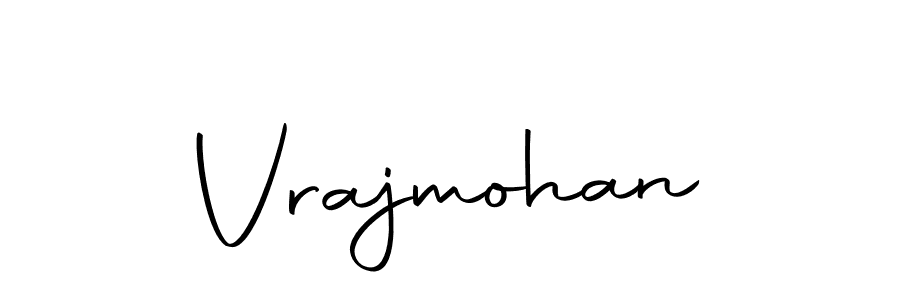 Create a beautiful signature design for name Vrajmohan. With this signature (Autography-DOLnW) fonts, you can make a handwritten signature for free. Vrajmohan signature style 10 images and pictures png