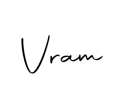 Make a beautiful signature design for name Vram. With this signature (Autography-DOLnW) style, you can create a handwritten signature for free. Vram signature style 10 images and pictures png