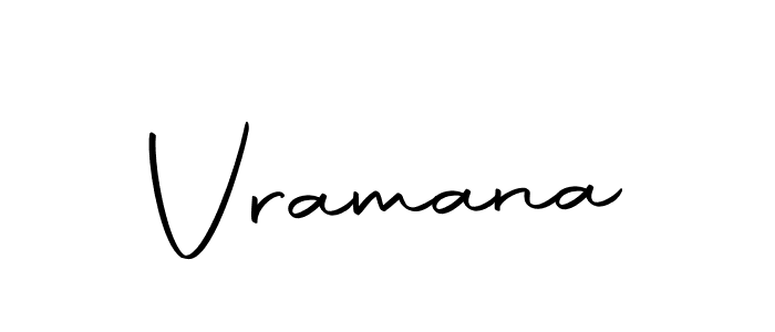 Vramana stylish signature style. Best Handwritten Sign (Autography-DOLnW) for my name. Handwritten Signature Collection Ideas for my name Vramana. Vramana signature style 10 images and pictures png