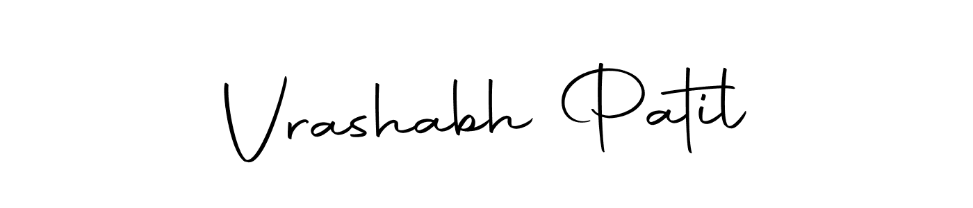 How to make Vrashabh Patil name signature. Use Autography-DOLnW style for creating short signs online. This is the latest handwritten sign. Vrashabh Patil signature style 10 images and pictures png