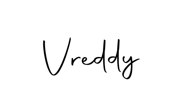 Design your own signature with our free online signature maker. With this signature software, you can create a handwritten (Autography-DOLnW) signature for name Vreddy. Vreddy signature style 10 images and pictures png