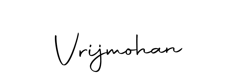 You should practise on your own different ways (Autography-DOLnW) to write your name (Vrijmohan) in signature. don't let someone else do it for you. Vrijmohan signature style 10 images and pictures png