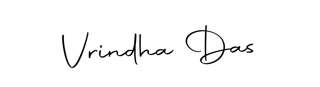 How to make Vrindha Das name signature. Use Autography-DOLnW style for creating short signs online. This is the latest handwritten sign. Vrindha Das signature style 10 images and pictures png