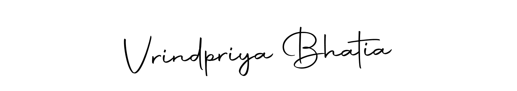 Make a short Vrindpriya Bhatia signature style. Manage your documents anywhere anytime using Autography-DOLnW. Create and add eSignatures, submit forms, share and send files easily. Vrindpriya Bhatia signature style 10 images and pictures png