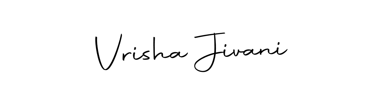 Create a beautiful signature design for name Vrisha Jivani. With this signature (Autography-DOLnW) fonts, you can make a handwritten signature for free. Vrisha Jivani signature style 10 images and pictures png