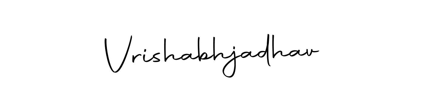 How to make Vrishabhjadhav name signature. Use Autography-DOLnW style for creating short signs online. This is the latest handwritten sign. Vrishabhjadhav signature style 10 images and pictures png