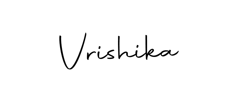 How to make Vrishika name signature. Use Autography-DOLnW style for creating short signs online. This is the latest handwritten sign. Vrishika signature style 10 images and pictures png