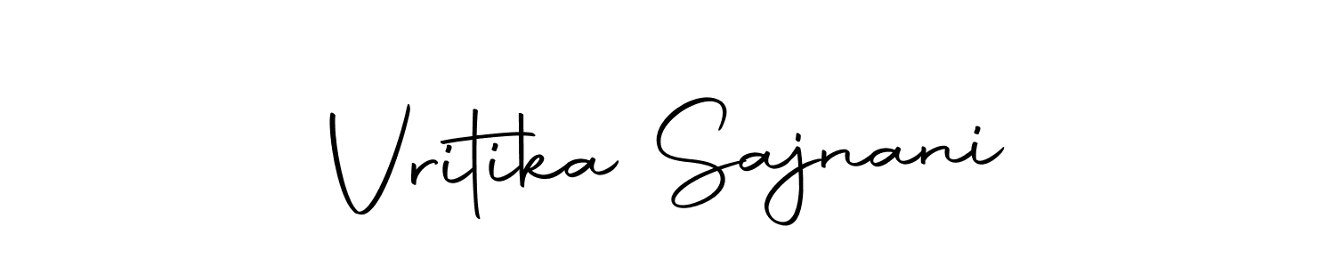 Make a beautiful signature design for name Vritika Sajnani. Use this online signature maker to create a handwritten signature for free. Vritika Sajnani signature style 10 images and pictures png