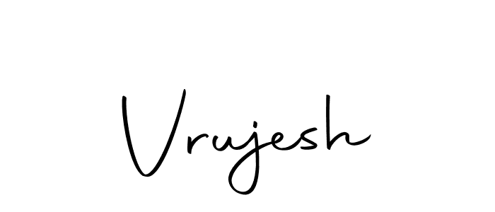 Create a beautiful signature design for name Vrujesh. With this signature (Autography-DOLnW) fonts, you can make a handwritten signature for free. Vrujesh signature style 10 images and pictures png