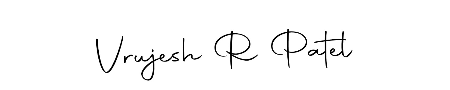 Vrujesh R Patel stylish signature style. Best Handwritten Sign (Autography-DOLnW) for my name. Handwritten Signature Collection Ideas for my name Vrujesh R Patel. Vrujesh R Patel signature style 10 images and pictures png