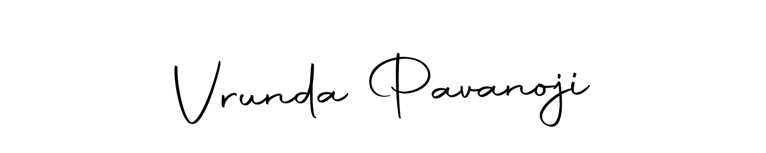 Make a short Vrunda Pavanoji signature style. Manage your documents anywhere anytime using Autography-DOLnW. Create and add eSignatures, submit forms, share and send files easily. Vrunda Pavanoji signature style 10 images and pictures png