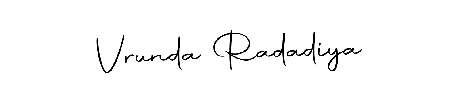 This is the best signature style for the Vrunda Radadiya name. Also you like these signature font (Autography-DOLnW). Mix name signature. Vrunda Radadiya signature style 10 images and pictures png