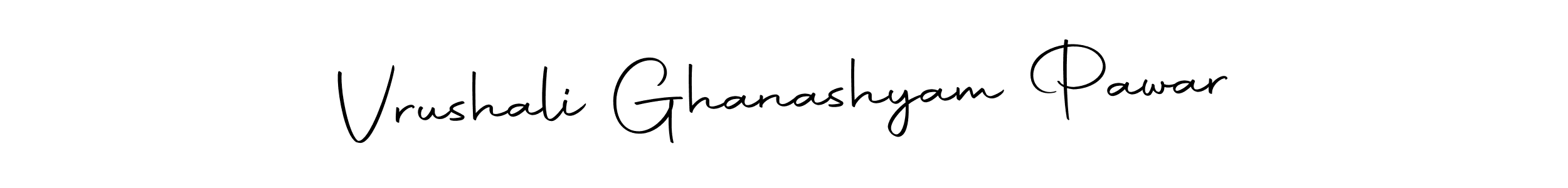 You can use this online signature creator to create a handwritten signature for the name Vrushali Ghanashyam Pawar. This is the best online autograph maker. Vrushali Ghanashyam Pawar signature style 10 images and pictures png