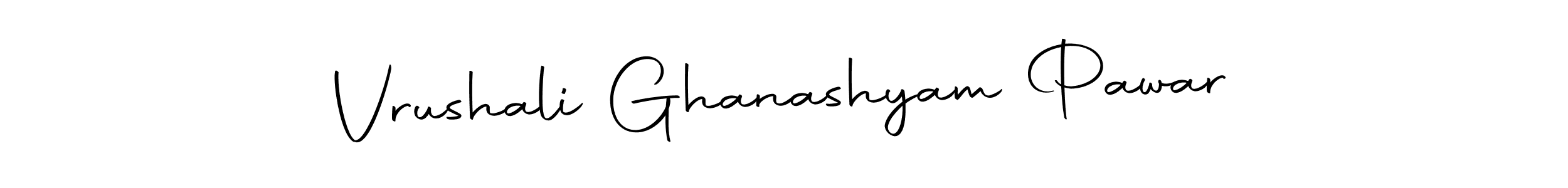 You should practise on your own different ways (Autography-DOLnW) to write your name (Vrushali Ghanashyam Pawar) in signature. don't let someone else do it for you. Vrushali Ghanashyam Pawar signature style 10 images and pictures png