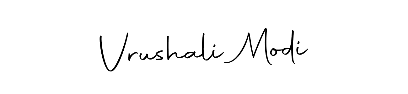 Create a beautiful signature design for name Vrushali Modi. With this signature (Autography-DOLnW) fonts, you can make a handwritten signature for free. Vrushali Modi signature style 10 images and pictures png