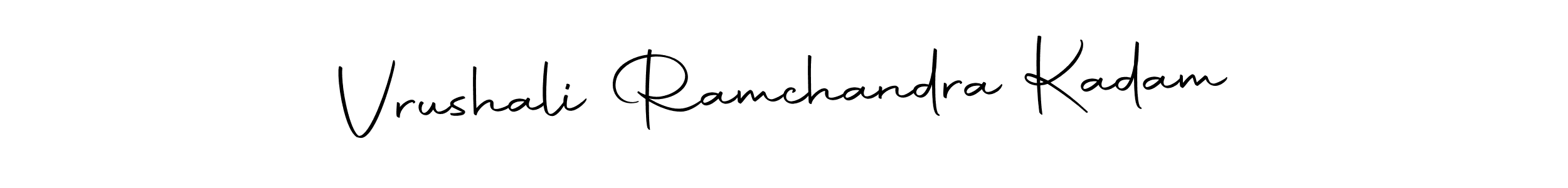 You should practise on your own different ways (Autography-DOLnW) to write your name (Vrushali Ramchandra Kadam) in signature. don't let someone else do it for you. Vrushali Ramchandra Kadam signature style 10 images and pictures png