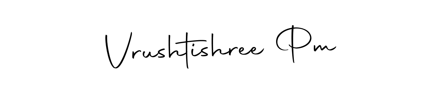 How to Draw Vrushtishree Pm signature style? Autography-DOLnW is a latest design signature styles for name Vrushtishree Pm. Vrushtishree Pm signature style 10 images and pictures png