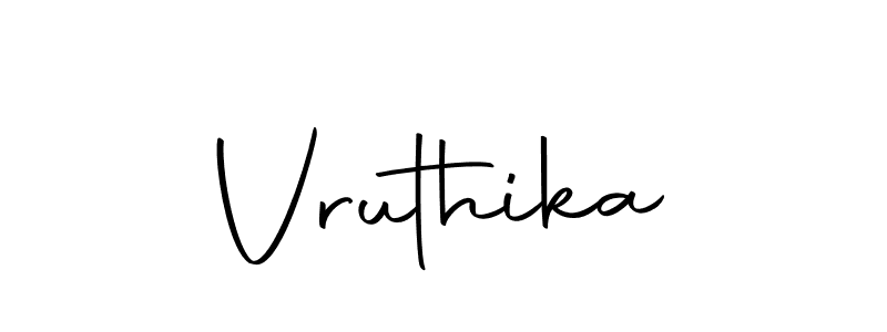 You can use this online signature creator to create a handwritten signature for the name Vruthika. This is the best online autograph maker. Vruthika signature style 10 images and pictures png