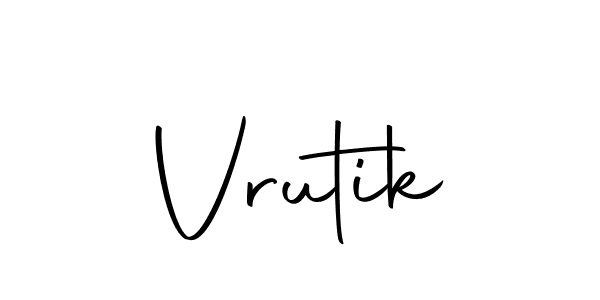 Make a beautiful signature design for name Vrutik. With this signature (Autography-DOLnW) style, you can create a handwritten signature for free. Vrutik signature style 10 images and pictures png