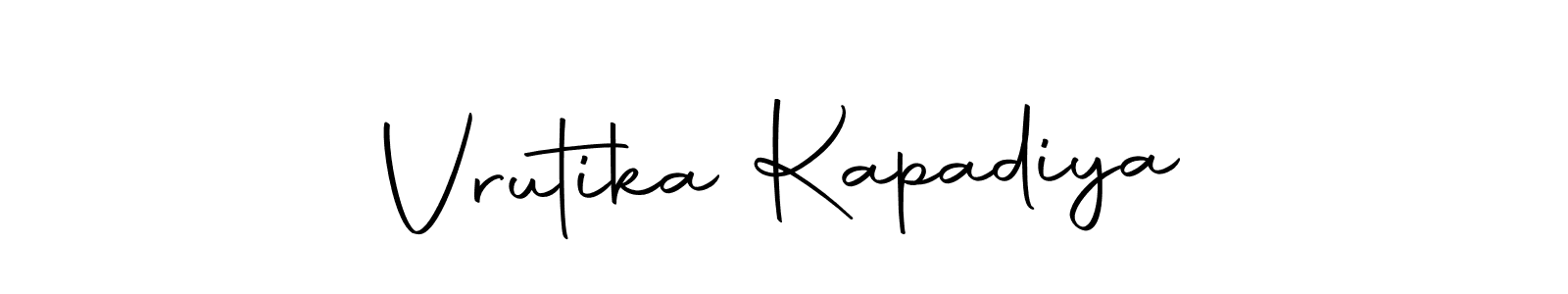Make a beautiful signature design for name Vrutika Kapadiya. Use this online signature maker to create a handwritten signature for free. Vrutika Kapadiya signature style 10 images and pictures png