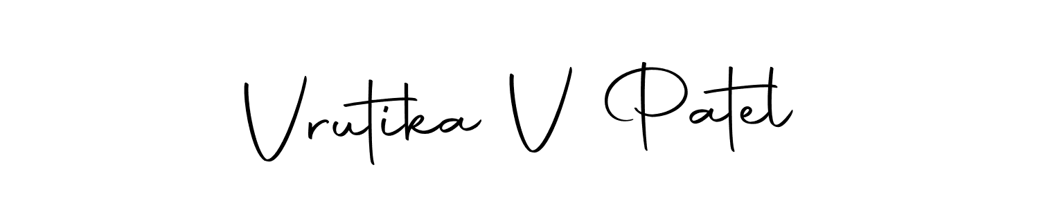 Make a beautiful signature design for name Vrutika V Patel. Use this online signature maker to create a handwritten signature for free. Vrutika V Patel signature style 10 images and pictures png