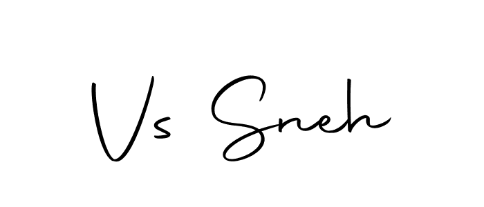 Design your own signature with our free online signature maker. With this signature software, you can create a handwritten (Autography-DOLnW) signature for name Vs Sneh. Vs Sneh signature style 10 images and pictures png