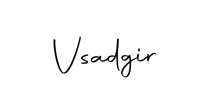 Make a beautiful signature design for name Vsadgir. With this signature (Autography-DOLnW) style, you can create a handwritten signature for free. Vsadgir signature style 10 images and pictures png
