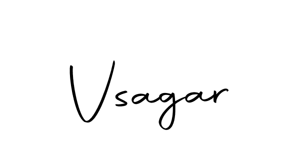 Make a beautiful signature design for name Vsagar. Use this online signature maker to create a handwritten signature for free. Vsagar signature style 10 images and pictures png