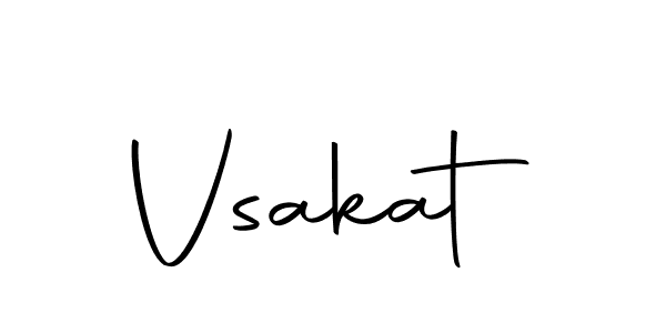 Use a signature maker to create a handwritten signature online. With this signature software, you can design (Autography-DOLnW) your own signature for name Vsakat. Vsakat signature style 10 images and pictures png