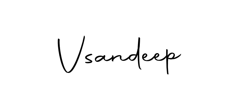 Make a beautiful signature design for name Vsandeep. With this signature (Autography-DOLnW) style, you can create a handwritten signature for free. Vsandeep signature style 10 images and pictures png