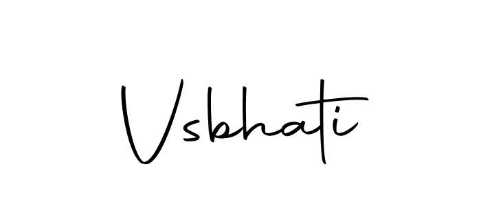 Design your own signature with our free online signature maker. With this signature software, you can create a handwritten (Autography-DOLnW) signature for name Vsbhati. Vsbhati signature style 10 images and pictures png