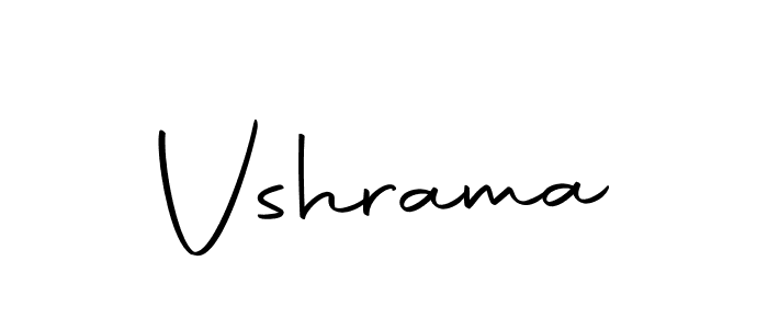 Design your own signature with our free online signature maker. With this signature software, you can create a handwritten (Autography-DOLnW) signature for name Vshrama. Vshrama signature style 10 images and pictures png