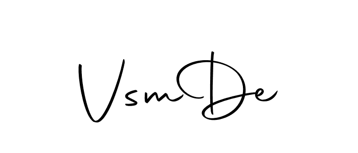 Use a signature maker to create a handwritten signature online. With this signature software, you can design (Autography-DOLnW) your own signature for name Vsm  De. Vsm  De signature style 10 images and pictures png