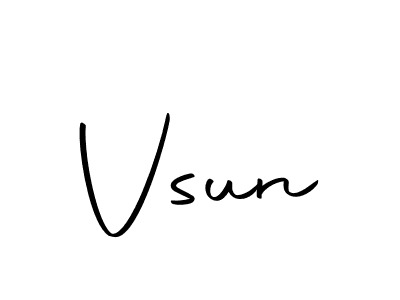 How to make Vsun signature? Autography-DOLnW is a professional autograph style. Create handwritten signature for Vsun name. Vsun signature style 10 images and pictures png