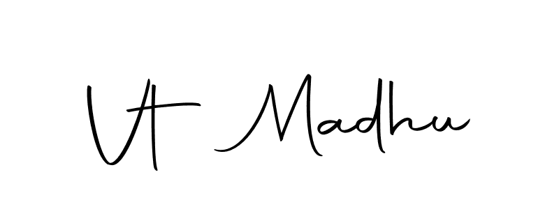 if you are searching for the best signature style for your name Vt Madhu. so please give up your signature search. here we have designed multiple signature styles  using Autography-DOLnW. Vt Madhu signature style 10 images and pictures png