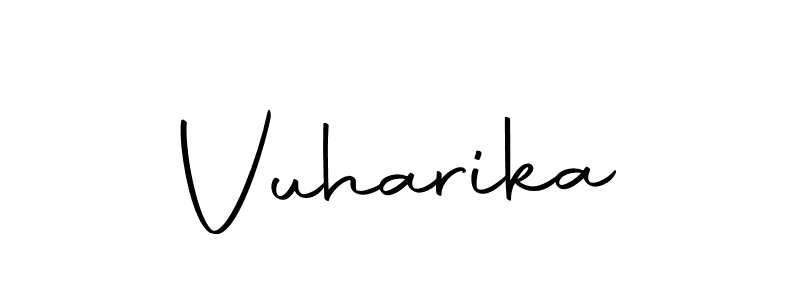 How to make Vuharika name signature. Use Autography-DOLnW style for creating short signs online. This is the latest handwritten sign. Vuharika signature style 10 images and pictures png