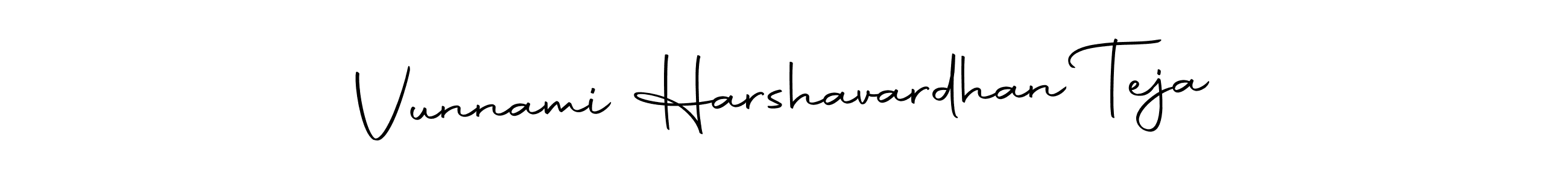 How to make Vunnami Harshavardhan Teja name signature. Use Autography-DOLnW style for creating short signs online. This is the latest handwritten sign. Vunnami Harshavardhan Teja signature style 10 images and pictures png