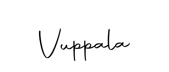 Create a beautiful signature design for name Vuppala. With this signature (Autography-DOLnW) fonts, you can make a handwritten signature for free. Vuppala signature style 10 images and pictures png