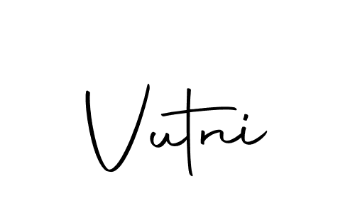 Design your own signature with our free online signature maker. With this signature software, you can create a handwritten (Autography-DOLnW) signature for name Vutni. Vutni signature style 10 images and pictures png
