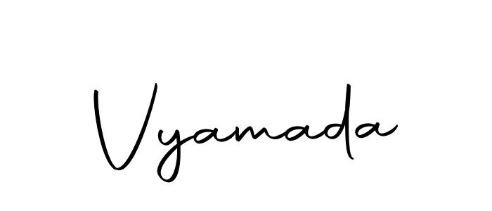 Use a signature maker to create a handwritten signature online. With this signature software, you can design (Autography-DOLnW) your own signature for name Vyamada. Vyamada signature style 10 images and pictures png