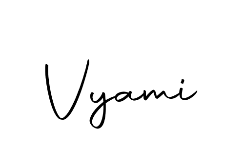 Use a signature maker to create a handwritten signature online. With this signature software, you can design (Autography-DOLnW) your own signature for name Vyami. Vyami signature style 10 images and pictures png