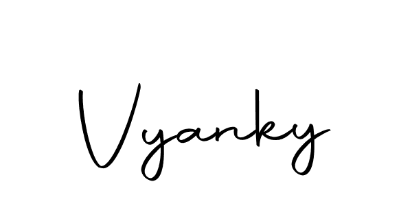 How to make Vyanky signature? Autography-DOLnW is a professional autograph style. Create handwritten signature for Vyanky name. Vyanky signature style 10 images and pictures png