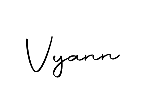 Design your own signature with our free online signature maker. With this signature software, you can create a handwritten (Autography-DOLnW) signature for name Vyann. Vyann signature style 10 images and pictures png