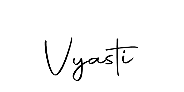 Use a signature maker to create a handwritten signature online. With this signature software, you can design (Autography-DOLnW) your own signature for name Vyasti. Vyasti signature style 10 images and pictures png