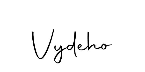 Make a beautiful signature design for name Vydeho. With this signature (Autography-DOLnW) style, you can create a handwritten signature for free. Vydeho signature style 10 images and pictures png