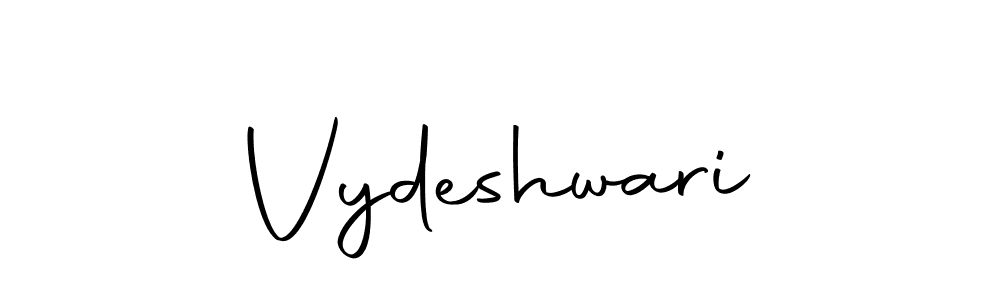 Use a signature maker to create a handwritten signature online. With this signature software, you can design (Autography-DOLnW) your own signature for name Vydeshwari. Vydeshwari signature style 10 images and pictures png