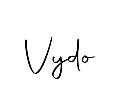 Create a beautiful signature design for name Vydo. With this signature (Autography-DOLnW) fonts, you can make a handwritten signature for free. Vydo signature style 10 images and pictures png