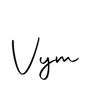 Vym stylish signature style. Best Handwritten Sign (Autography-DOLnW) for my name. Handwritten Signature Collection Ideas for my name Vym. Vym signature style 10 images and pictures png